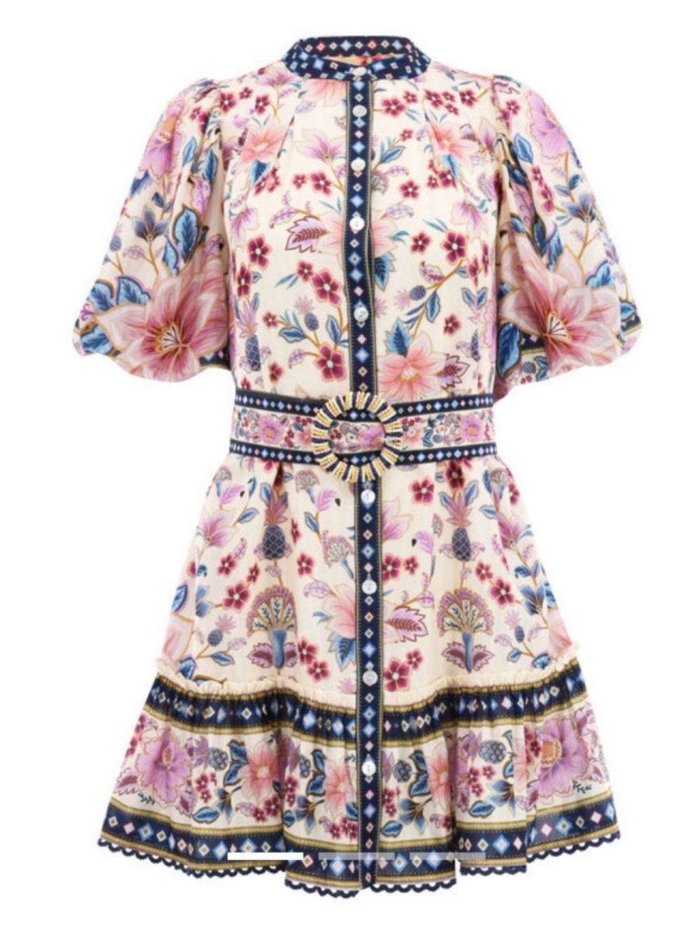 Farm Rio Superbloom short dress with belt